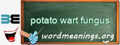 WordMeaning blackboard for potato wart fungus